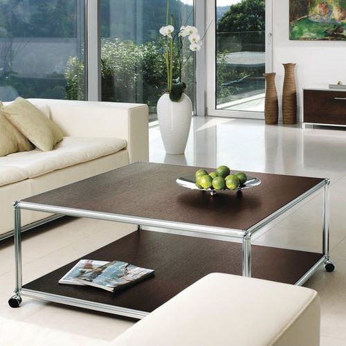 Tavolino basso contemporaneo - ARTMODUL AG - in legno / in vetro / rettangolare