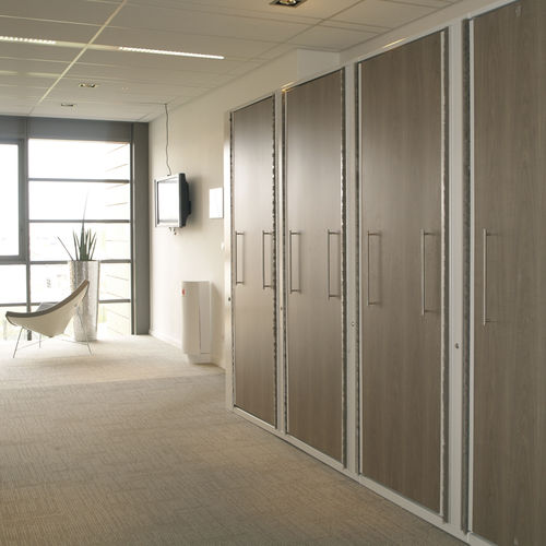 Armadio classificatore da parete - BICLASS - ELECTROCLASS - impiallacciato in legno / in metallo / con sportello battente