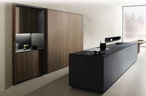 Cucina contemporanea - ALIAS - MK CUCINE - in legno / con isola / senza maniglie