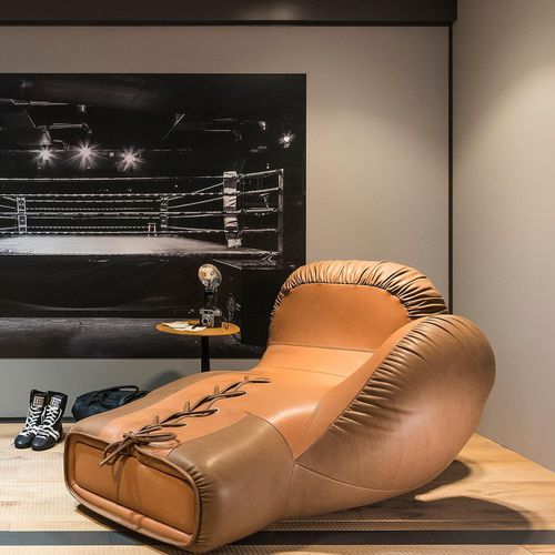 Dormeuse design originale - DS-2878 BOXING - de Sede AG - in pelle / con braccioli / bianca