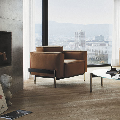 Poltrona contemporanea - DS-21 QUBIC - de Sede AG - in pelle / in tessuto / in metallo