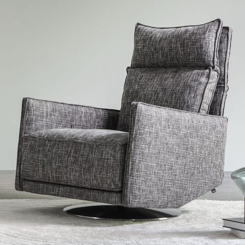 Poltrona contemporanea - CUBE LOUNGE - ipdesign - in pelle / in tessuto / con schienale alto
