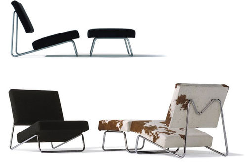 Chauffeuse contemporanea - HIRCHE - Richard Lampert - in tessuto / con poggiapiedi