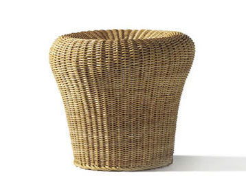 Pouf contemporaneo - E 14 - Richard Lampert - in rattan