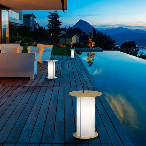 Lampada da pavimento - DIOGENE - modo luce - in metallo / in poliestere / contemporanea