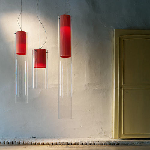 Lampada a sospensione - ACHEO  - modo luce - in tessuto / in PMMA / contemporanea