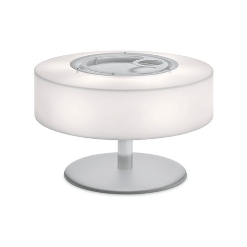 Tavolino basso contemporaneo - ATOLLO TAVOLO - modo luce - in metallo verniciato / in polietilene / rotondo