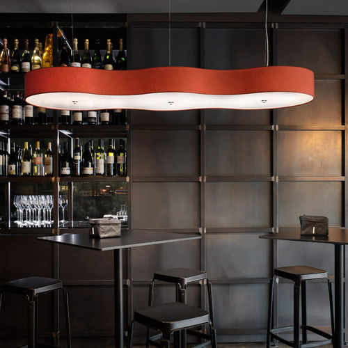 Lampada a sospensione - OTTOVOLANTE PLUS - modo luce - in cotone / in Plexiglas® / in PVC