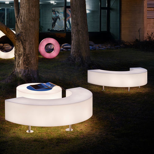 Panca da giardino contemporanea - ATOLLO PANCA - modo luce - in polietilene / luminosa