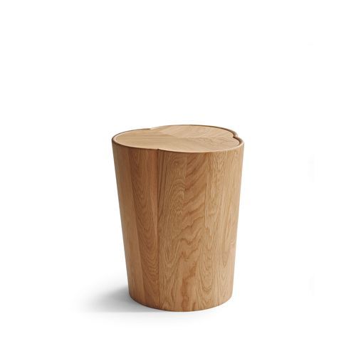 Tavolo d'appoggio in legno massiccio - Sooso - Walter Knoll - con supporto in legno massiccio / cilindrico / scultura
