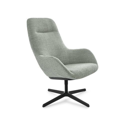 Poltrona relax contemporanea - Sheru Lounge Chair - Walter Knoll - in pelle / in Trevira CS® / in legno