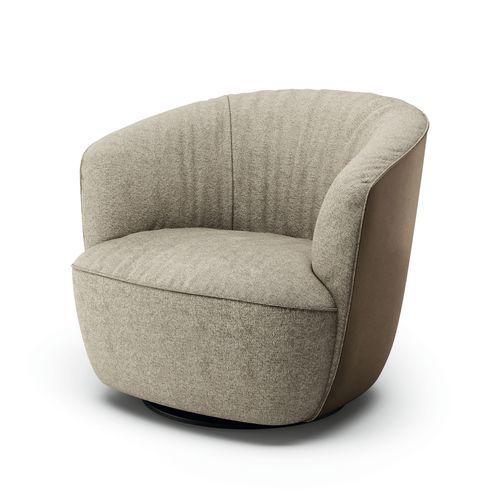 Poltrona relax contemporanea - Ishino Armchair - Walter Knoll - in pelle / in tessuto / club