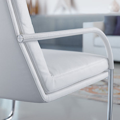 Poltrona contemporanea - GEORGE - Walter Knoll - in pelle / a slitta