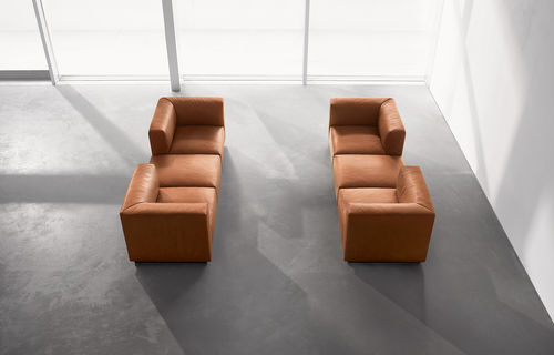 Divano modulare - LIVING LANDSCAPE 730 - Walter Knoll - contemporaneo / in pelle / marrone