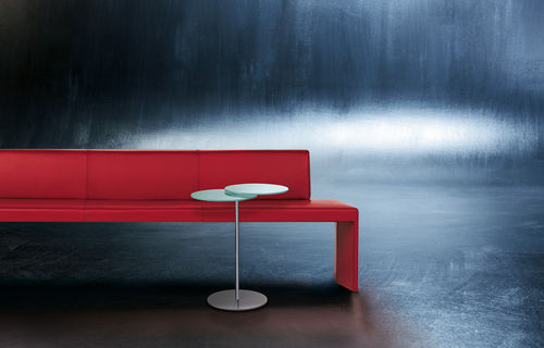 Tavolo d'appoggio contemporaneo - ECLIPSE - Walter Knoll - in vetro / in metallo / rotondo