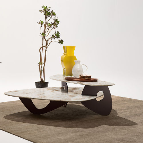Tavolino basso design originale - TAMA - Walter Knoll - in marmo / in onice / per uso residenziale