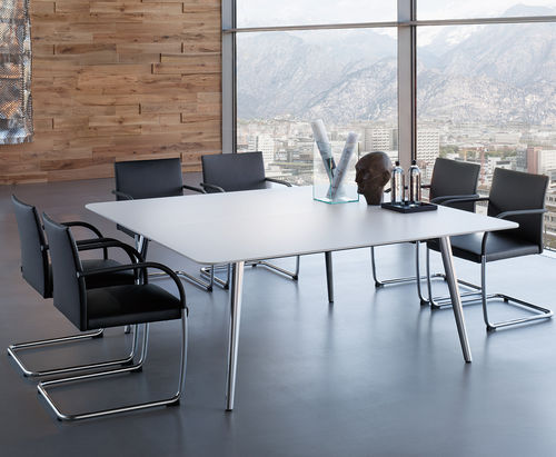 Sedia contemporanea - GEORGE - Walter Knoll - da interno / impilabile / cantilever