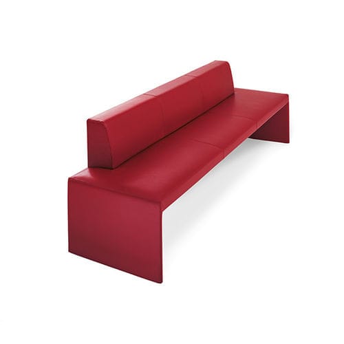 Divanetto imbottito contemporaneo - TOGETHER - Walter Knoll - in pelle / con rivestimento rimovibile / con schienale