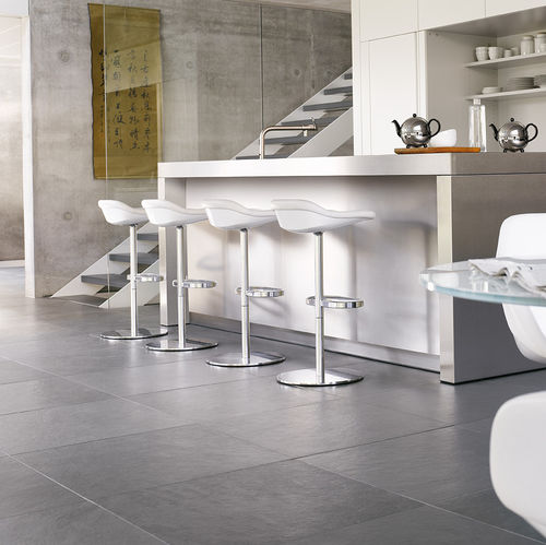 Sgabello da bar contemporaneo - TURTLE - Walter Knoll - in pelle / con supporto in plastica / girevole