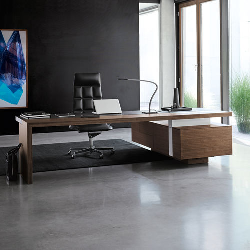 Scrivania direzionale - CEOO - Walter Knoll - contemporanea / in legno / in pelle