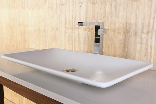 Lavabo da appoggio - LISCIO - Dado Creations Pty (LTD) - in quarzo / rettangolare / contemporaneo