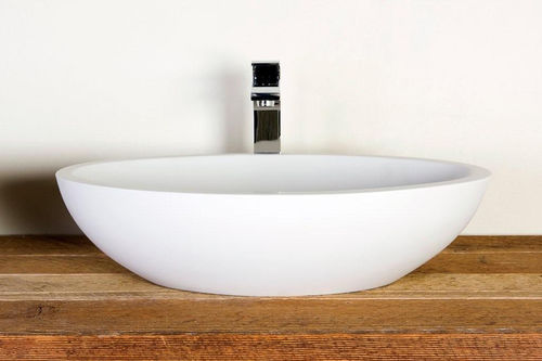 Lavabo da appoggio - MOLOKO - Dado Creations Pty (LTD) - in pietra / ovale / contemporaneo