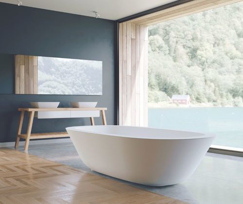 Vasca da bagno ovale - ACANTHUS - Dado Creations Pty (LTD) - ad isola / in Solid Surface / design originale