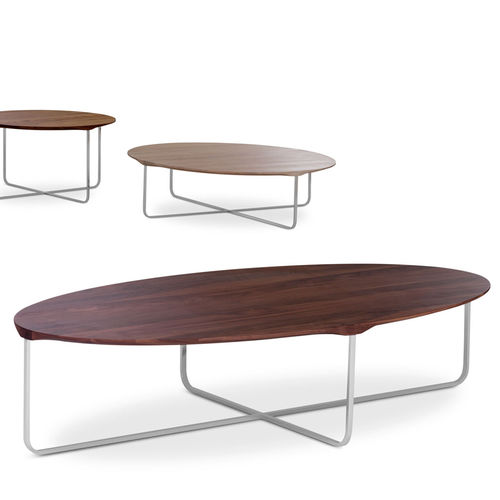 Tavolino basso contemporaneo - FLINT - MONTIS - in legno / rettangolare / rotondo