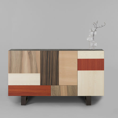Credenza contemporanea - Fantesca - MORELATO - in padouk / impiallacciata in legno / in noce