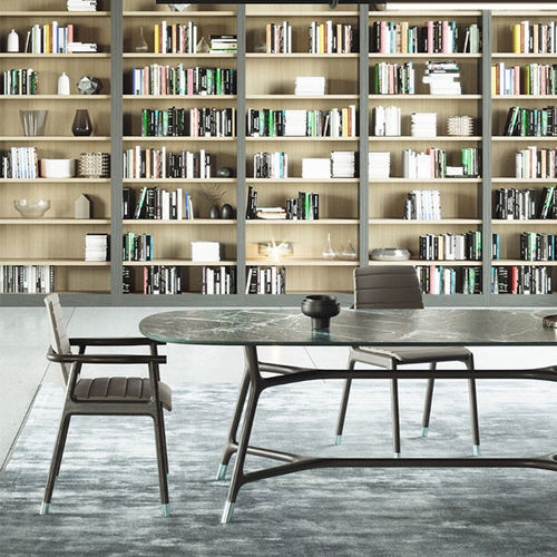 Sedia con braccioli - Joyce - MORELATO - contemporanea / da interno / in pelle