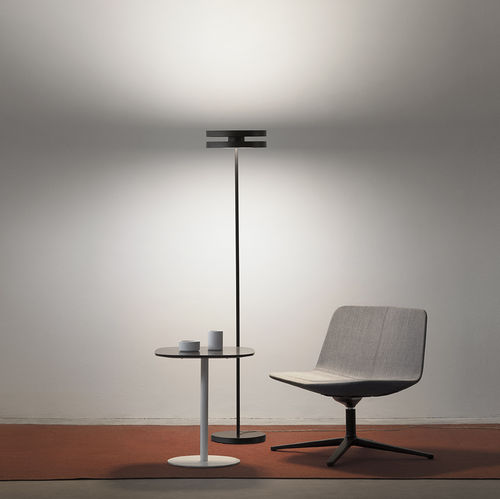 Lampada da terra - LED MACHINE - PRANDINA - in metacrilato / in opalina / contemporanea