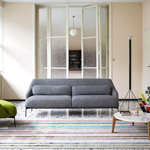 Divano contemporaneo - LIMA - Tacchini - in tessuto / antracite / 2 posti