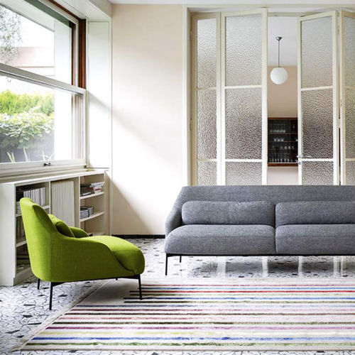 Poltrona contemporanea - LIMA - Tacchini - in tessuto / verde