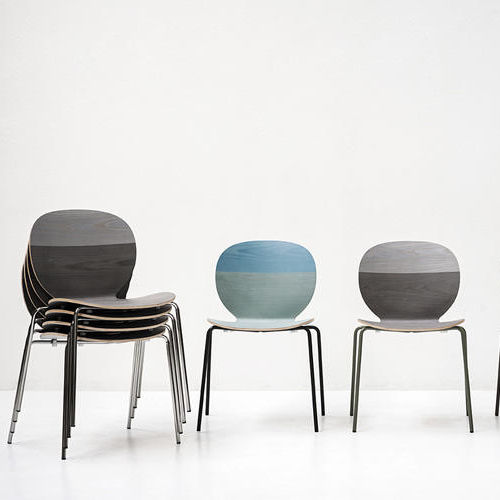 Sedia contemporanea - KELLY V - Tacchini - da interno / in legno / impilabile