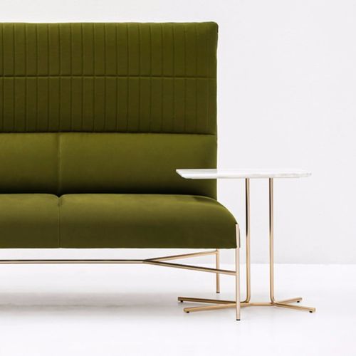 Tavolo d'appoggio contemporaneo - LEDGE - Tacchini - in metallo / in marmo / rettangolare