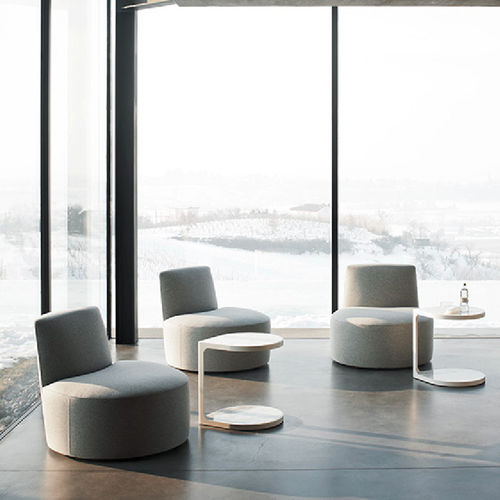 Chauffeuse contemporanea - BAOBAB - Tacchini - in tessuto / grigia / di Studio Lievore Altherr Molina