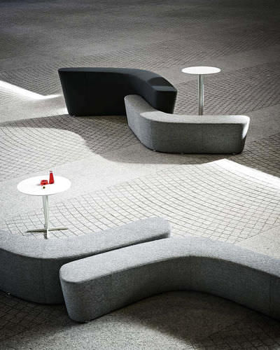 Divanetto imbottito modulare - POLAR PERCH - Tacchini - contemporaneo / in tessuto / con schienale