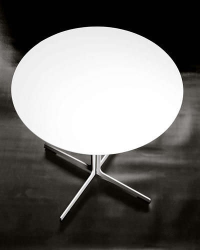 Tavolo da bistrot contemporaneo - SPLIT - Tacchini - in metallo / rotondo / per uso residenziale