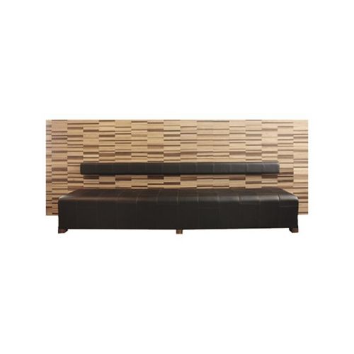 Divanetto da bar contemporaneo - HINKE - Pilat & Pilat - in pelle / in legno / per uso contract