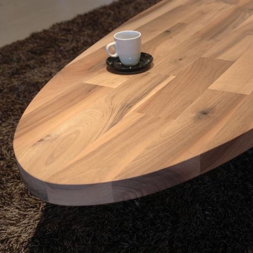 Tavolino basso contemporaneo - JELLE  - Pilat & Pilat - in legno / ovale / rotondo