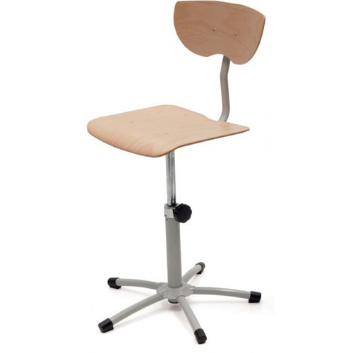 Sedia operativa in legno - MECHANICAL - Provost - con base a stella / senza braccioli / ad altezza regolabile