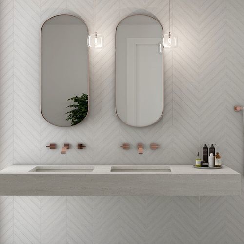 Piano lavabo doppio - Artesia S.r.l - in pietra naturale
