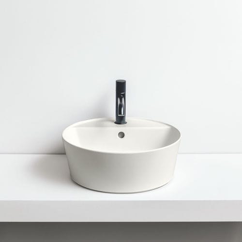 Lavabo da appoggio - HANDY - TALCO - Ceramica Cielo - in ceramica / rotondo / 1 foro