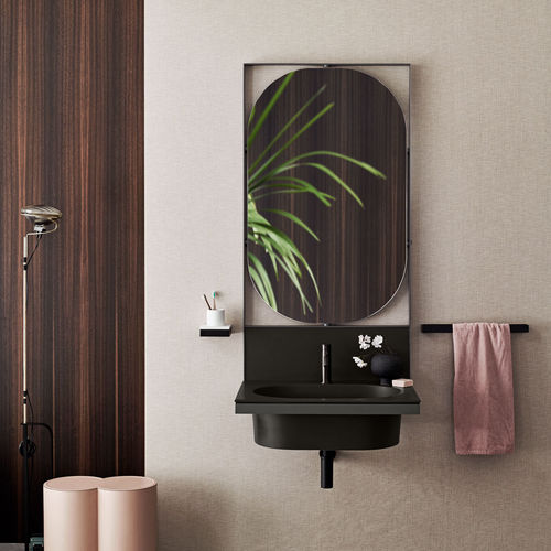 Mobile lavabo sospeso - ELLE OVALE - LAVAGNA  CEMENTO - Ceramica Cielo - in ceramica / contemporaneo / senza ante