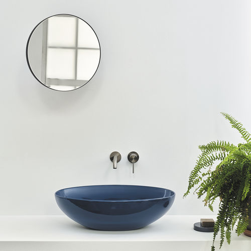 Lavabo da appoggio - ECO - OLTREMARE - Ceramica Cielo - in ceramica / ovale / senza foro