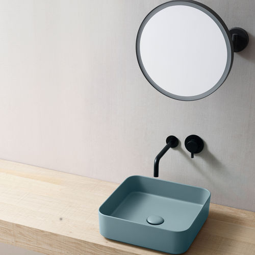 Lavabo da appoggio - SHUI COMFORT - POLVERE - Ceramica Cielo - in ceramica / quadrato / senza foro