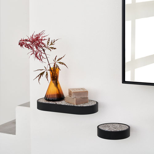 Mensola a muro - ACCESSORI - MATT BLACK  AZUL NOCHE - Ceramica Cielo - contemporanea / in acciaio inossidabile / da bagno