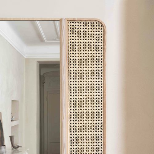 Specchio a muro - Marcel - Ceramica Cielo - contemporaneo / rettangolare / in legno