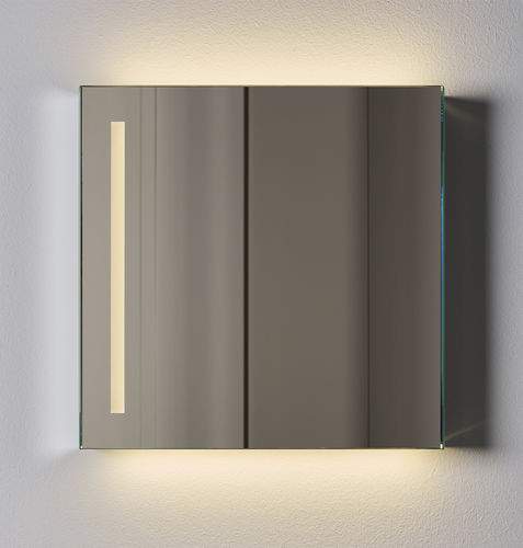 Specchio a muro - Luc - Ceramica Cielo - contemporaneo / quadrato / marrone