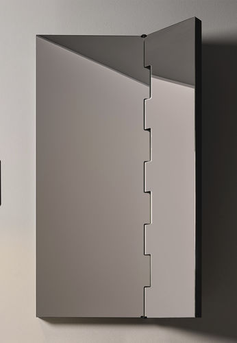 Specchio da bagno con contenitore - Zip - Ceramica Cielo - a muro / contemporaneo / rettangolare